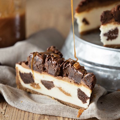 Caramel & Brownie Bite Cheesecake
