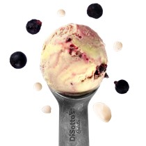 Blackcurrants in Cornish Clotted Cream Gelato