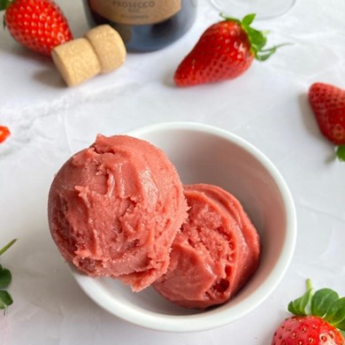 Prosecco & Strawberry Sorbet